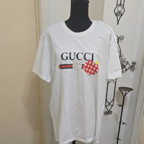 Gucci White Graphic Men's Tee - Picture 1 of 6